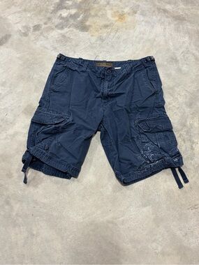 Vintage Y2K 90s Old Navy Surplus navy blue cargo shorts size 36 mens ties